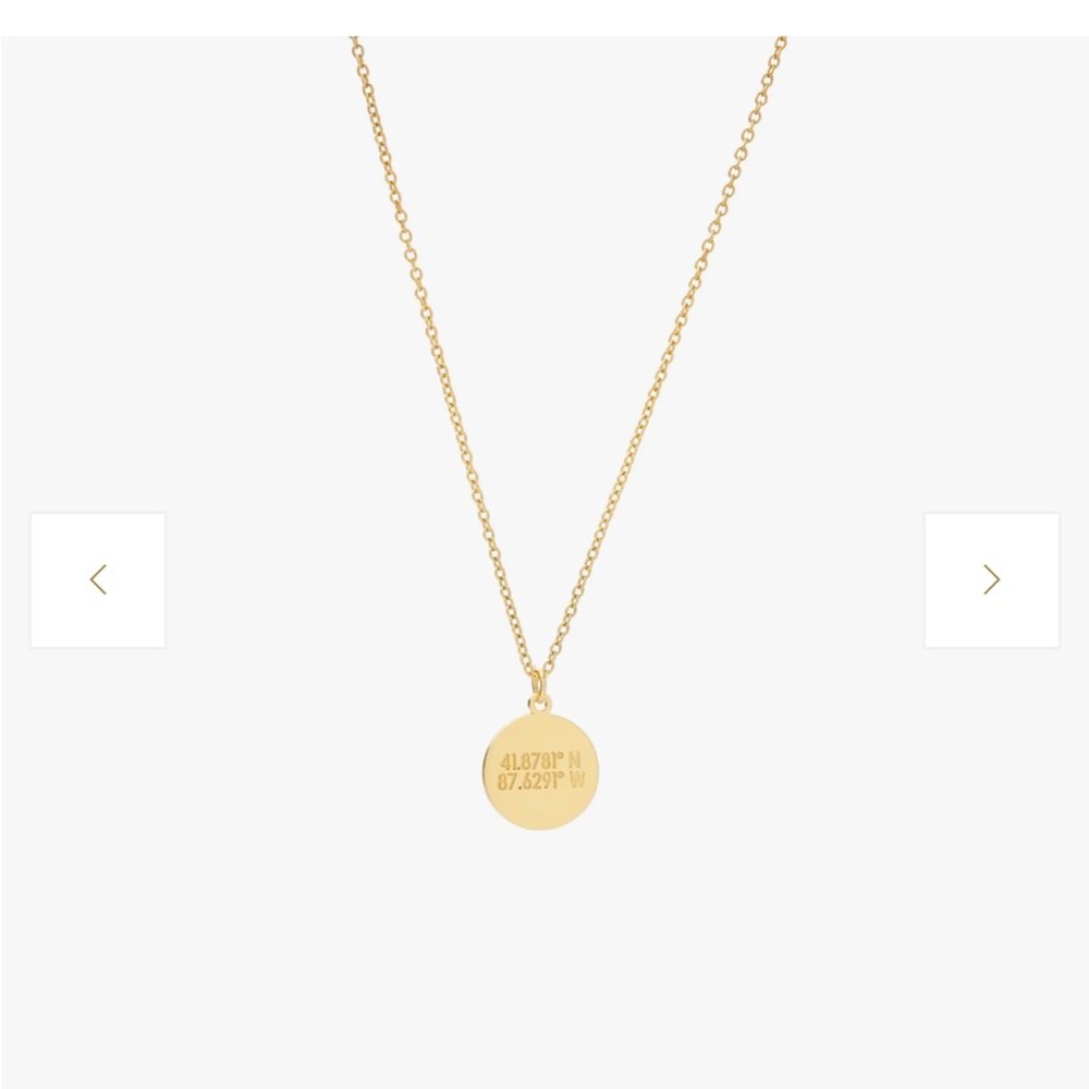 Coordinates Gold Plated Necklace - Halifax